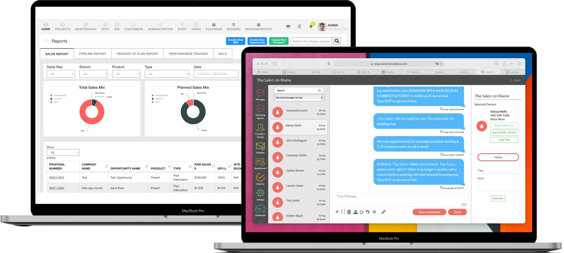 crm snap screen