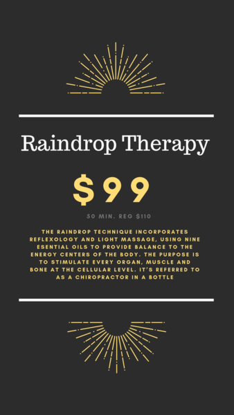 Raindrop Therapy Special Pricing