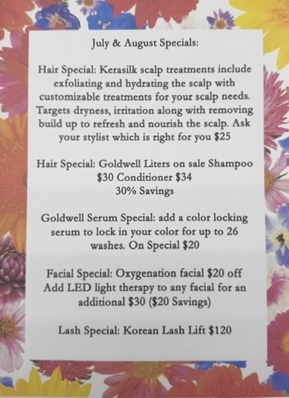July & August Specials